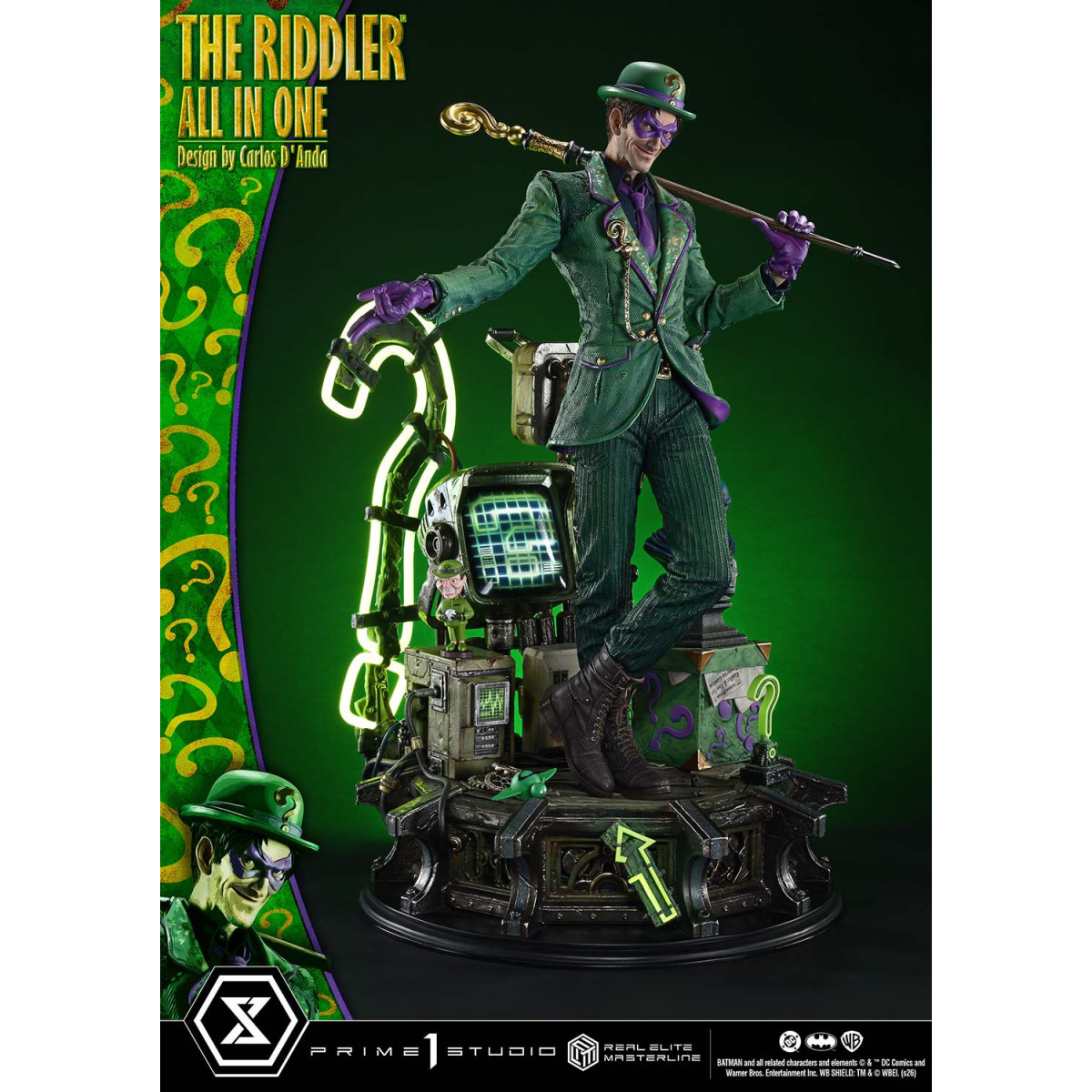 Prime 1 Studio - The Riddler All In One (Design von Carlos D'Anda) DX-Bonusversion – Real Elite Masterline-Serie 1/3