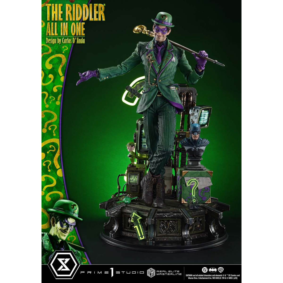 Prime 1 Studio - The Riddler All In One (Design von Carlos D'Anda) DX-Bonusversion – Real Elite Masterline-Serie 1/3