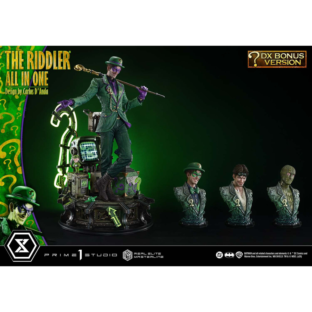 Prime 1 Studio - The Riddler All In One (Design von Carlos D'Anda) DX-Bonusversion – Real Elite Masterline-Serie 1/3
