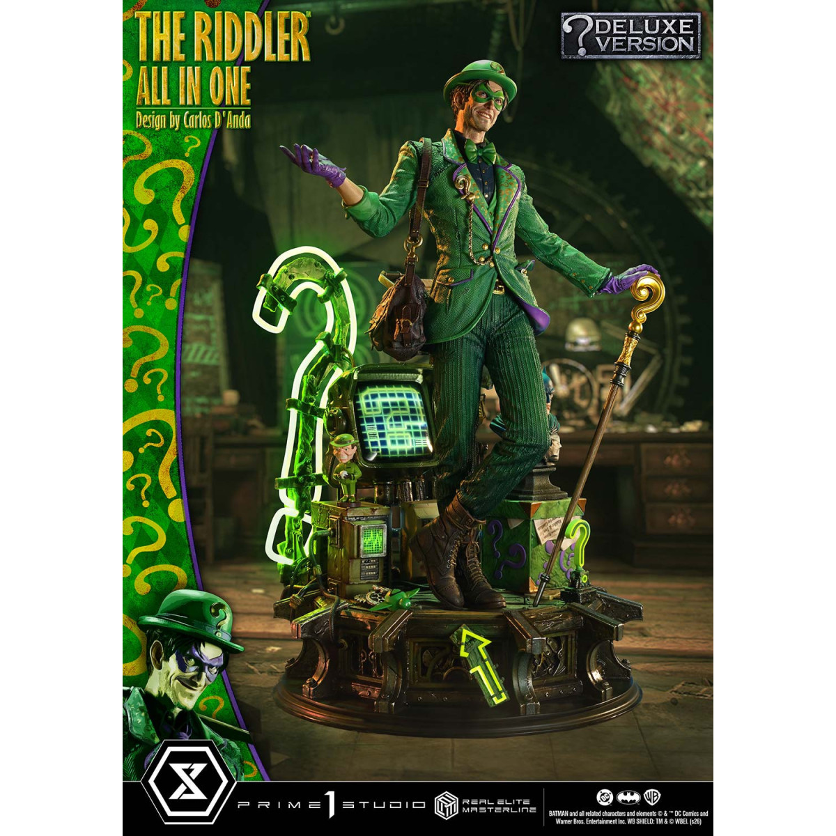 Prime 1 Studio - The Riddler All In One (Design von Carlos D'Anda) DX-Bonusversion – Real Elite Masterline-Serie 1/3