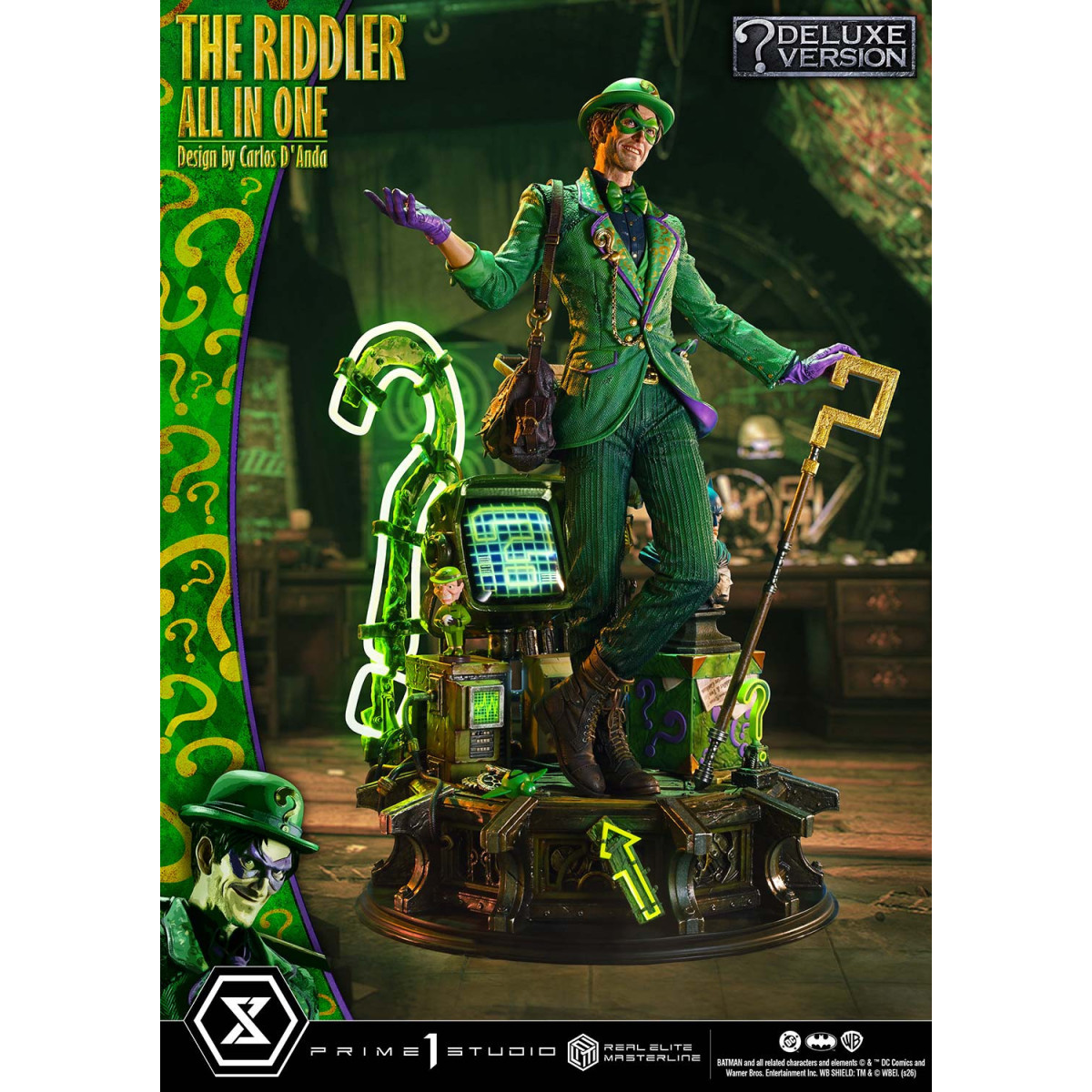 Prime 1 Studio - The Riddler All In One (Design von Carlos D'Anda) DX-Bonusversion – Real Elite Masterline-Serie 1/3