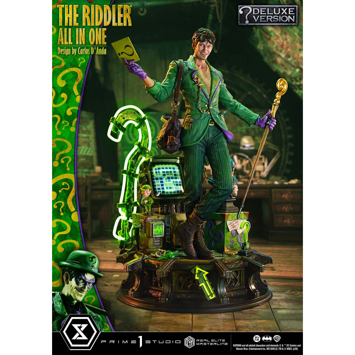 Prime 1 Studio - The Riddler All In One (Design von Carlos D'Anda) DX-Bonusversion – Real Elite Masterline-Serie 1/3
