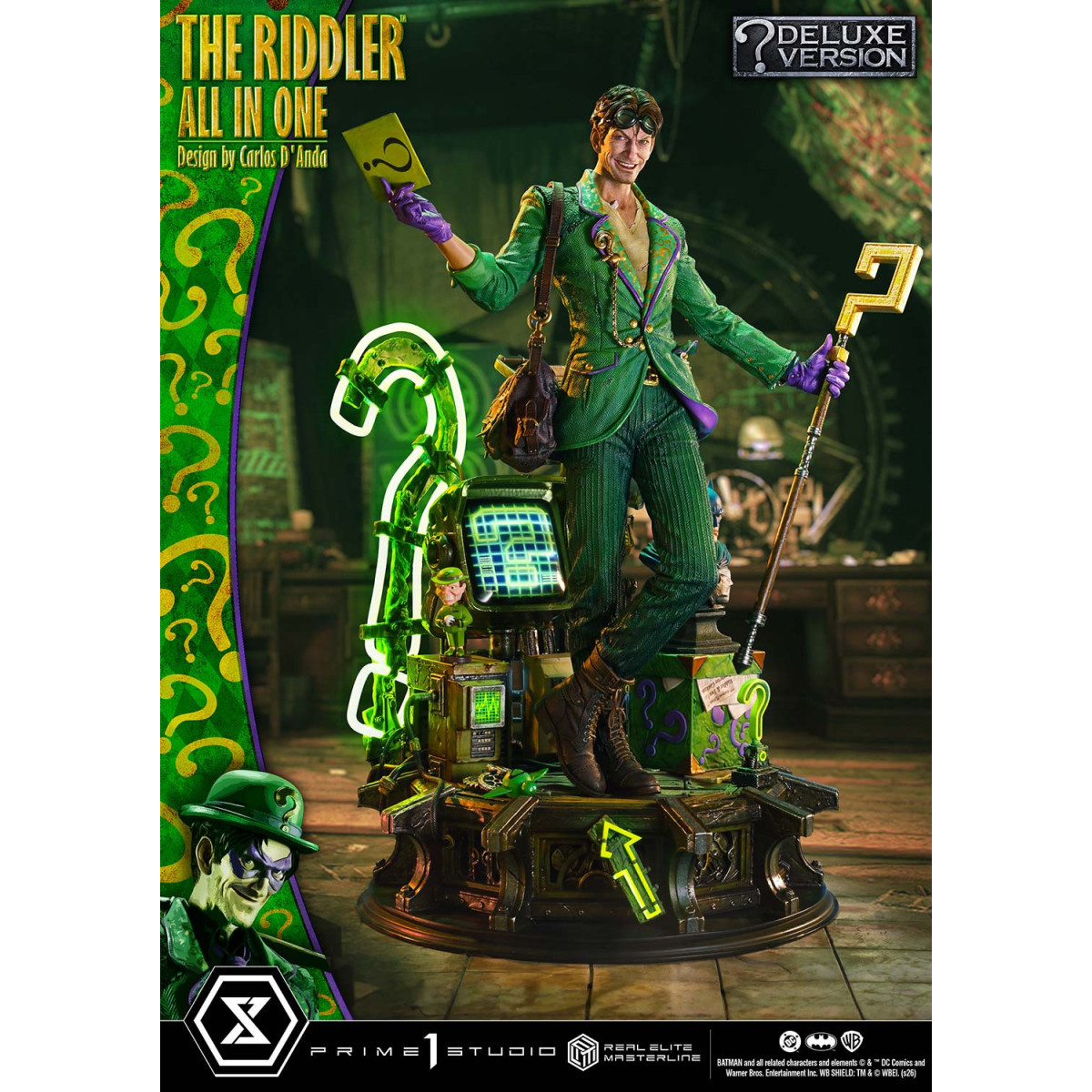 Prime 1 Studio - The Riddler All In One (Design von Carlos D'Anda) DX-Bonusversion – Real Elite Masterline-Serie 1/3