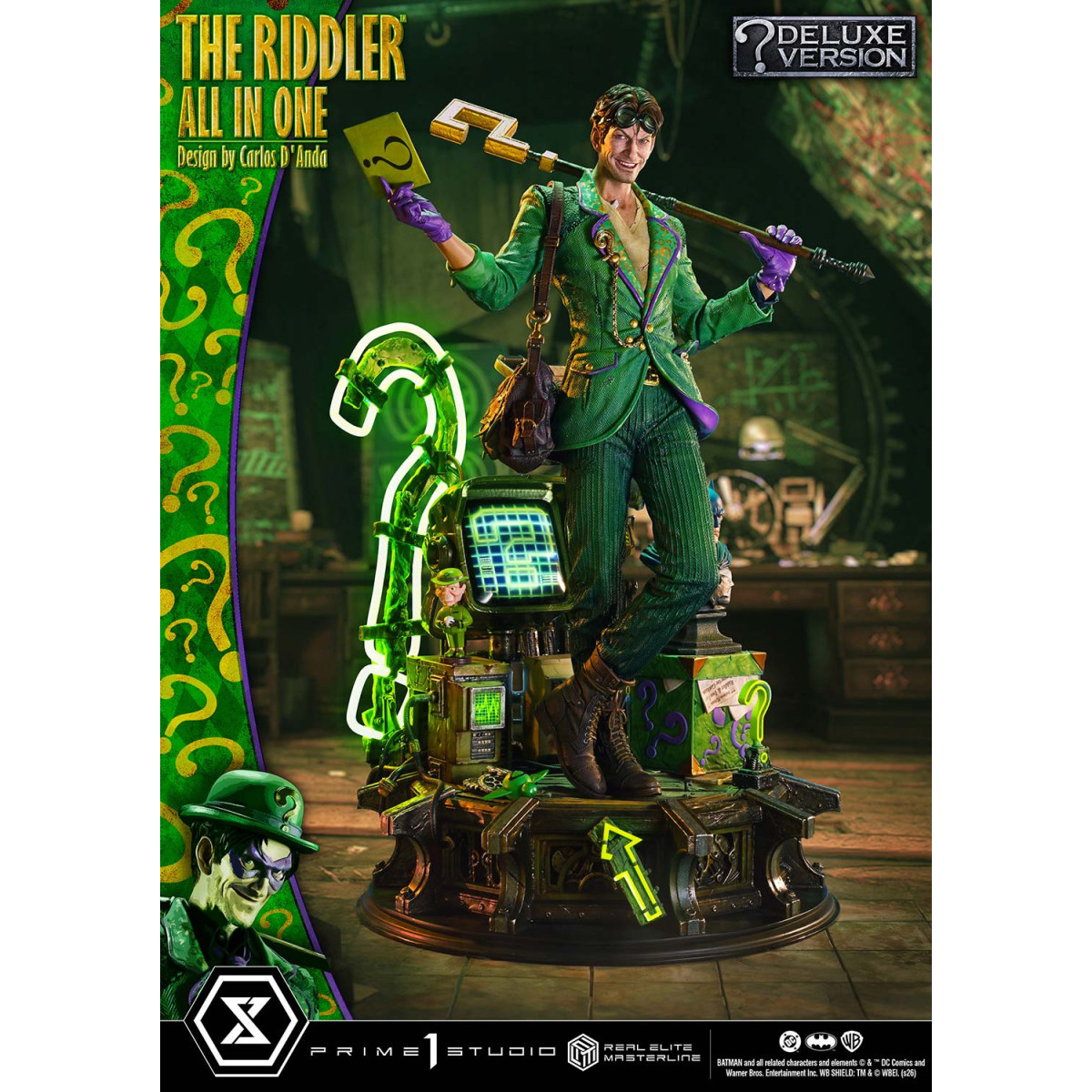 Prime 1 Studio - The Riddler All In One (Design von Carlos D'Anda) DX-Bonusversion – Real Elite Masterline-Serie 1/3