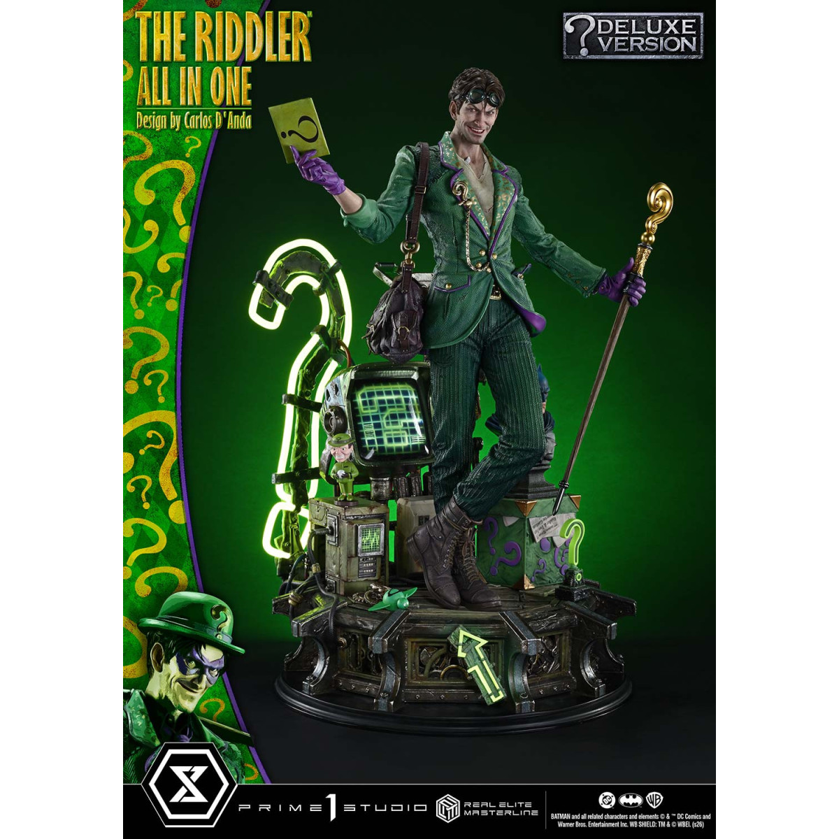 Prime 1 Studio - The Riddler All In One (Design von Carlos D'Anda) DX-Bonusversion – Real Elite Masterline-Serie 1/3