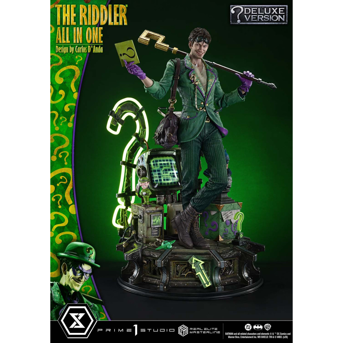 Prime 1 Studio - The Riddler All In One (Design von Carlos D'Anda) DX-Bonusversion – Real Elite Masterline-Serie 1/3
