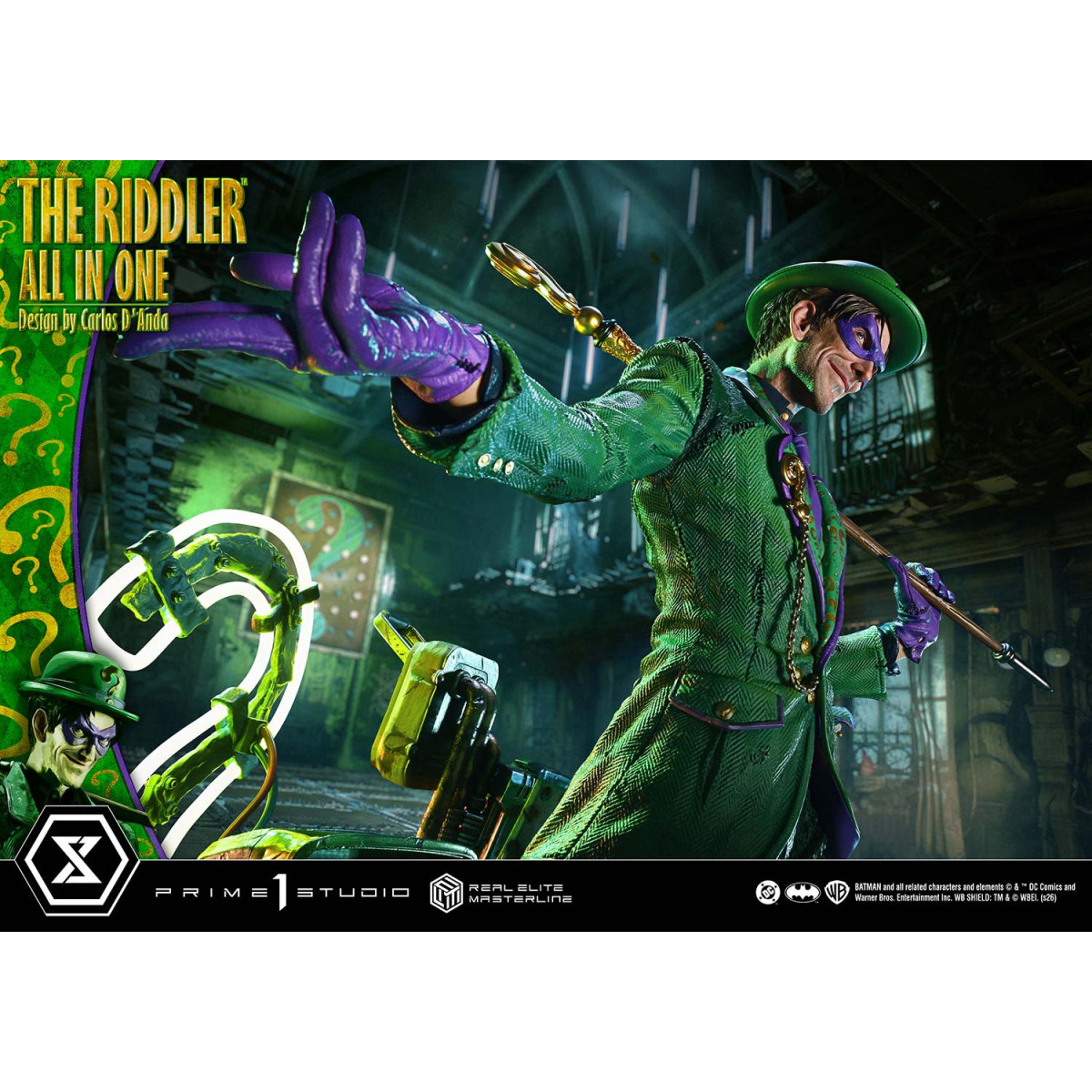 Prime 1 Studio - The Riddler All In One (Design von Carlos D'Anda) DX-Bonusversion – Real Elite Masterline-Serie 1/3