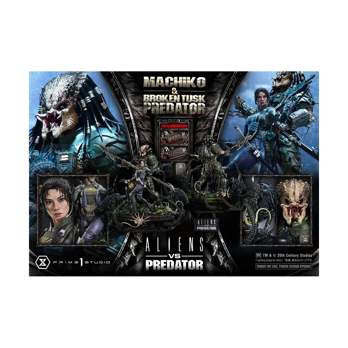 Prime 1 Studio - Aliens vs. Predator (Comic) – Machiko & Broken Tusk Ultimate Premium Masterline Series 1/4