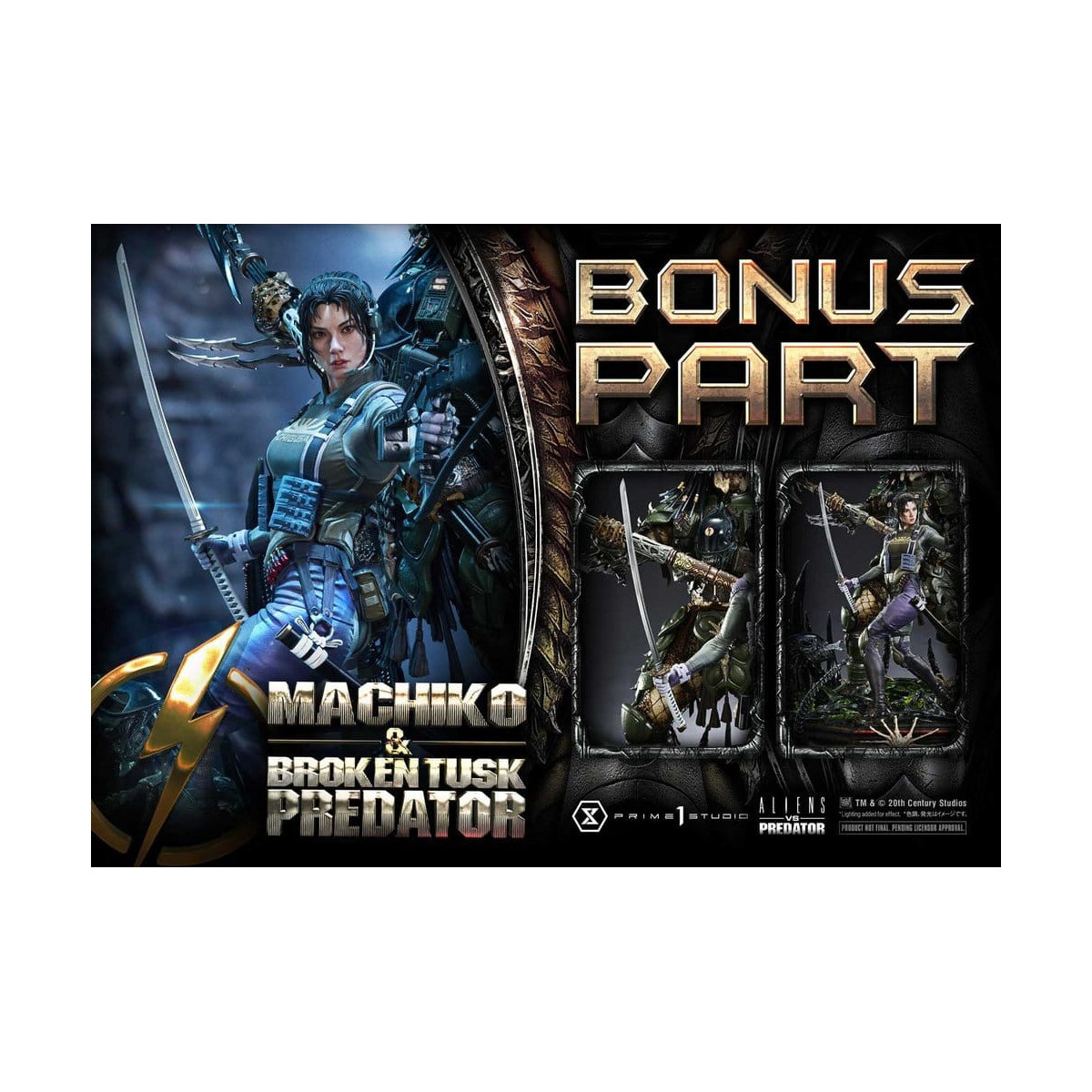 Prime 1 Studio - Aliens vs. Predator (Comic) – Machiko & Broken Tusk DX Bonus-Version Ultimate Premium Masterline Series 1/4