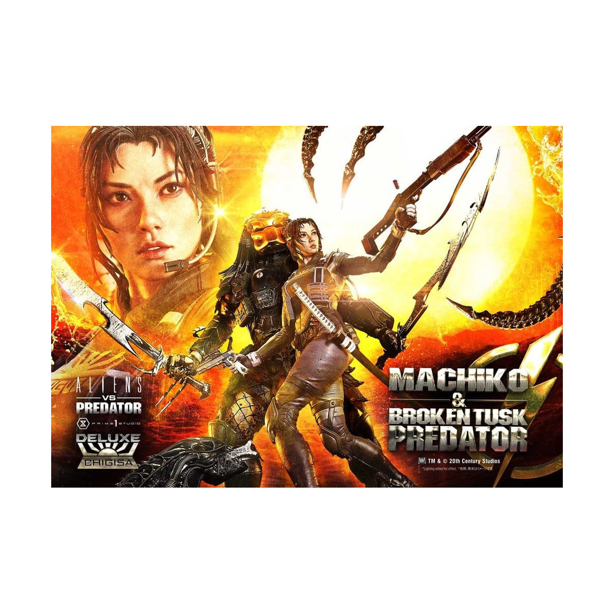 Prime 1 Studio - Aliens vs. Predator (Comic) – Machiko & Broken Tusk DX Bonus-Version Ultimate Premium Masterline Series 1/4