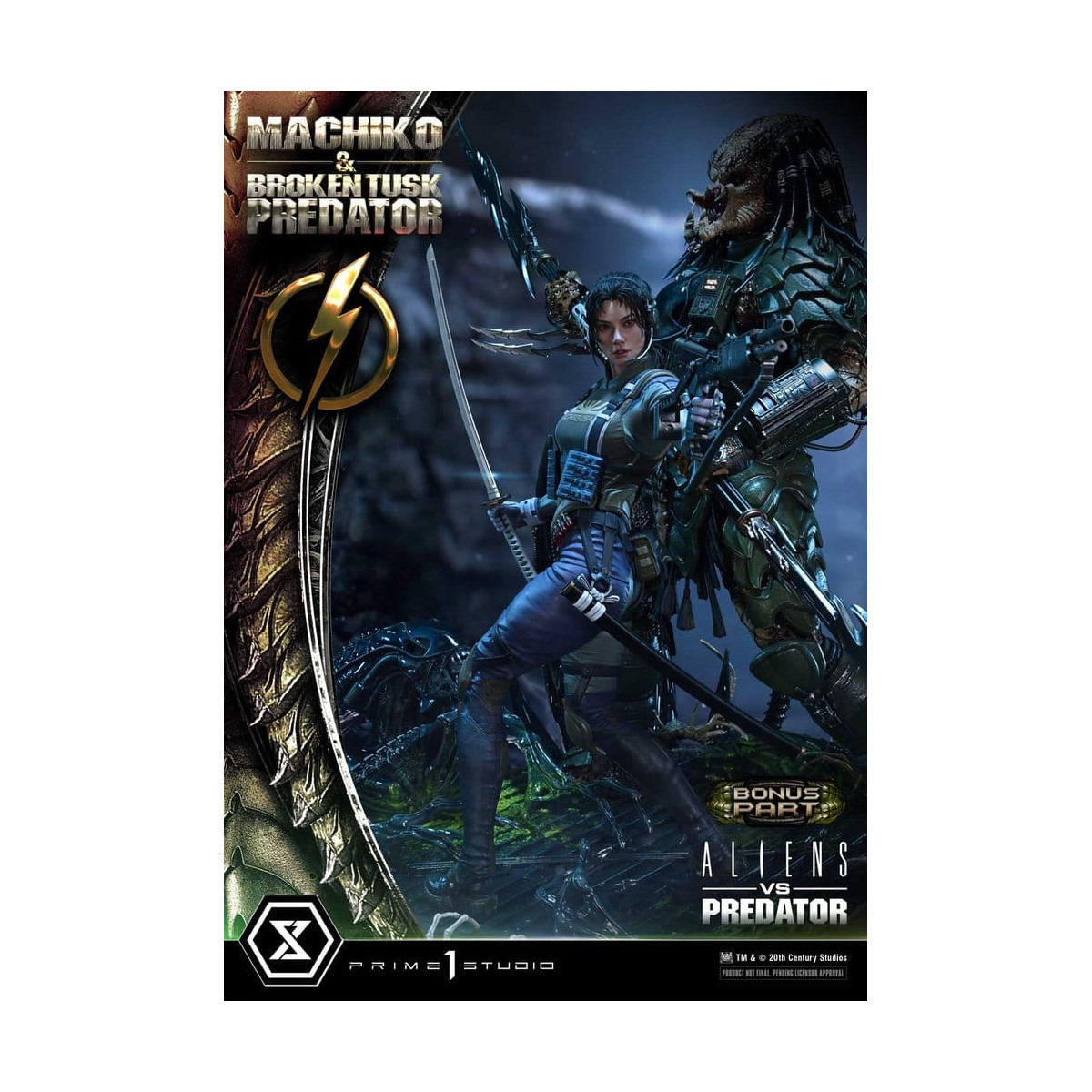 Prime 1 Studio - Aliens vs. Predator (Comic) – Machiko & Broken Tusk DX Bonus-Version Ultimate Premium Masterline Series 1/4