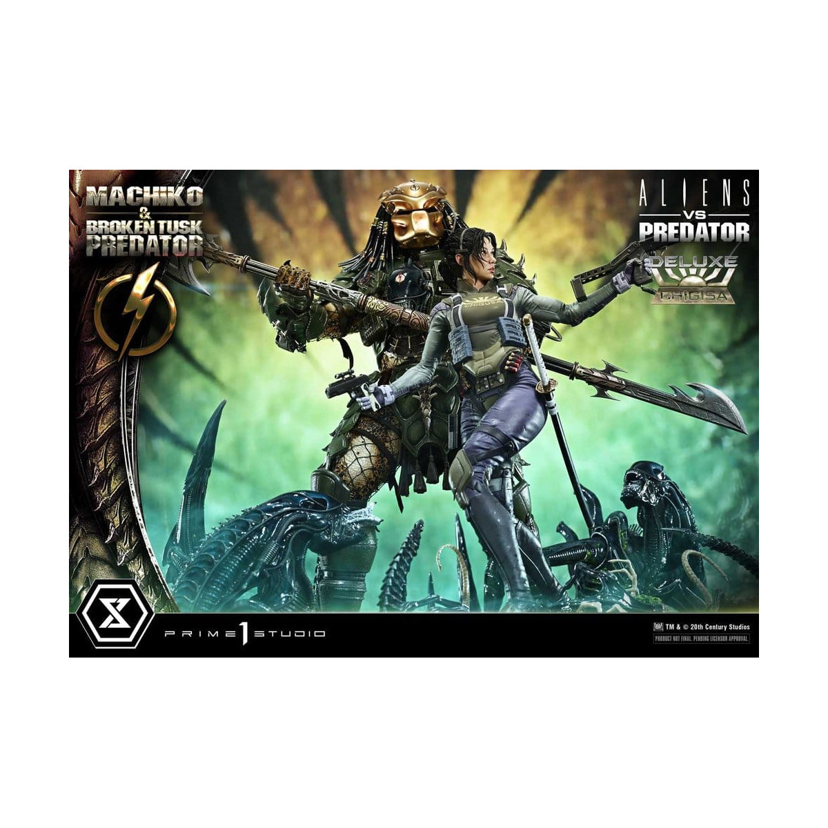 Prime 1 Studio - Aliens vs. Predator (Comic) – Machiko & Broken Tusk DX Bonus-Version Ultimate Premium Masterline Series 1/4
