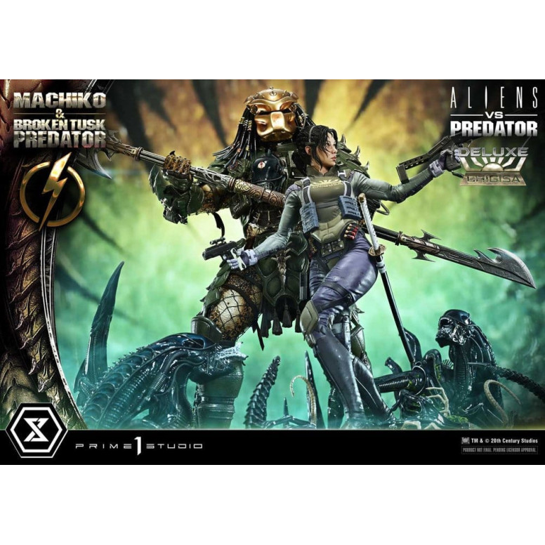 Prime 1 Studio - Aliens vs. Predator (Comic) – Machiko & Broken Tusk DX Bonus-Version Ultimate Premium Masterline Series 1/4