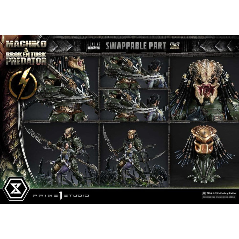 Prime 1 Studio - Aliens vs. Predator (Comic) – Machiko & Broken Tusk DX Bonus-Version Ultimate Premium Masterline Series 1/4