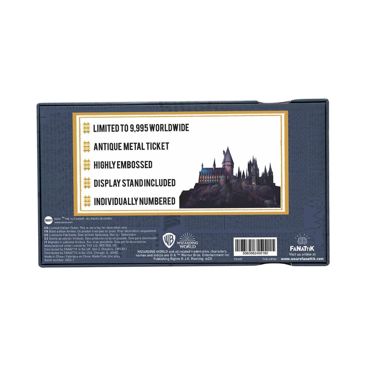 FaNaTtiK – Harry Potter: Nachbildung einer Hogwarts-Zugfahrkarte, Limited Edition