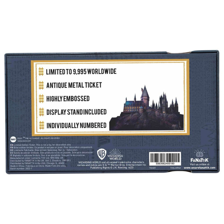 FaNaTtiK – Harry Potter: Nachbildung einer Hogwarts-Zugfahrkarte, Limited Edition