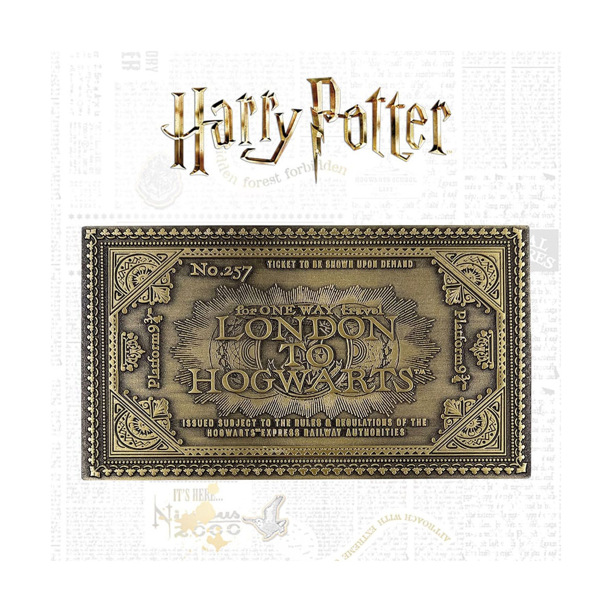 FaNaTtiK – Harry Potter: Nachbildung einer Hogwarts-Zugfahrkarte, Limited Edition