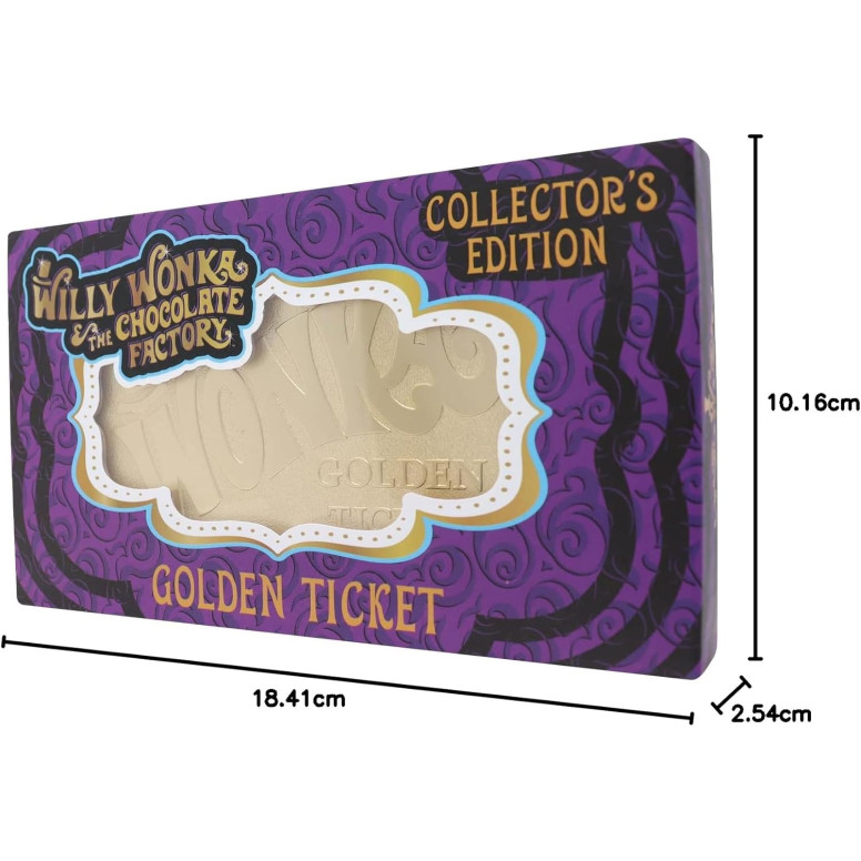 FaNaTtiK – Willy Wonka und die Schokoladenfabrik – Nachbildung „Golden Ticket Edition“ Sammlerausgabe