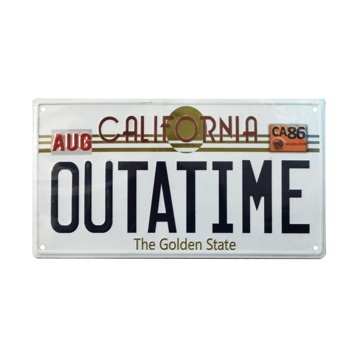 FaNaTtiK – „Back to the Future“-Replik-Nummernschild aus Blech – Delorean-Nummernschild „OUTATIME“
