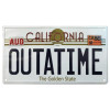 FaNaTtiK – „Back to the Future“-Replik-Nummernschild aus Blech – Delorean-Nummernschild „OUTATIME“