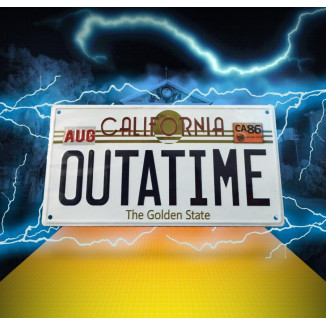 FaNaTtiK – „Back to the Future“-Replik-Nummernschild aus Blech – Delorean-Nummernschild „OUTATIME“