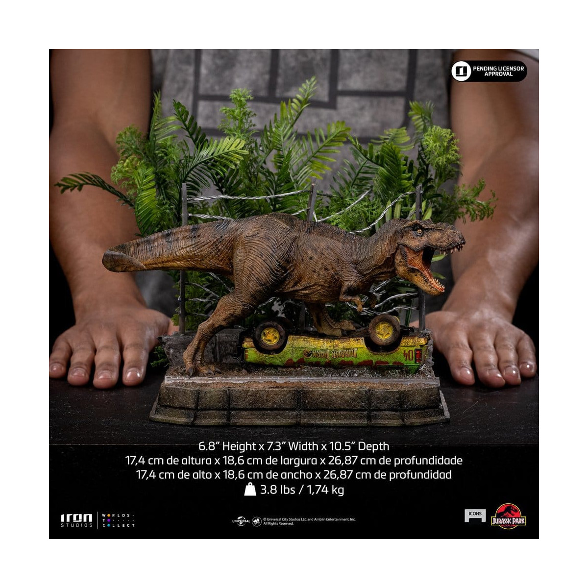 Iron Studios – T-Rex Breakout Set A – „ Jurassic Park “-Symbole