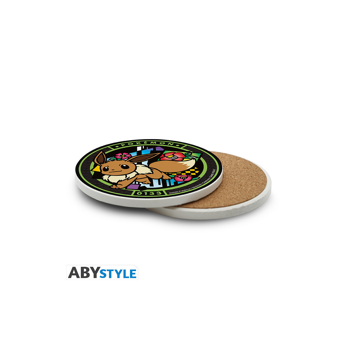 ABYstyle Pokémon - Pokémon Keramik-Untersetzer „Évoli“