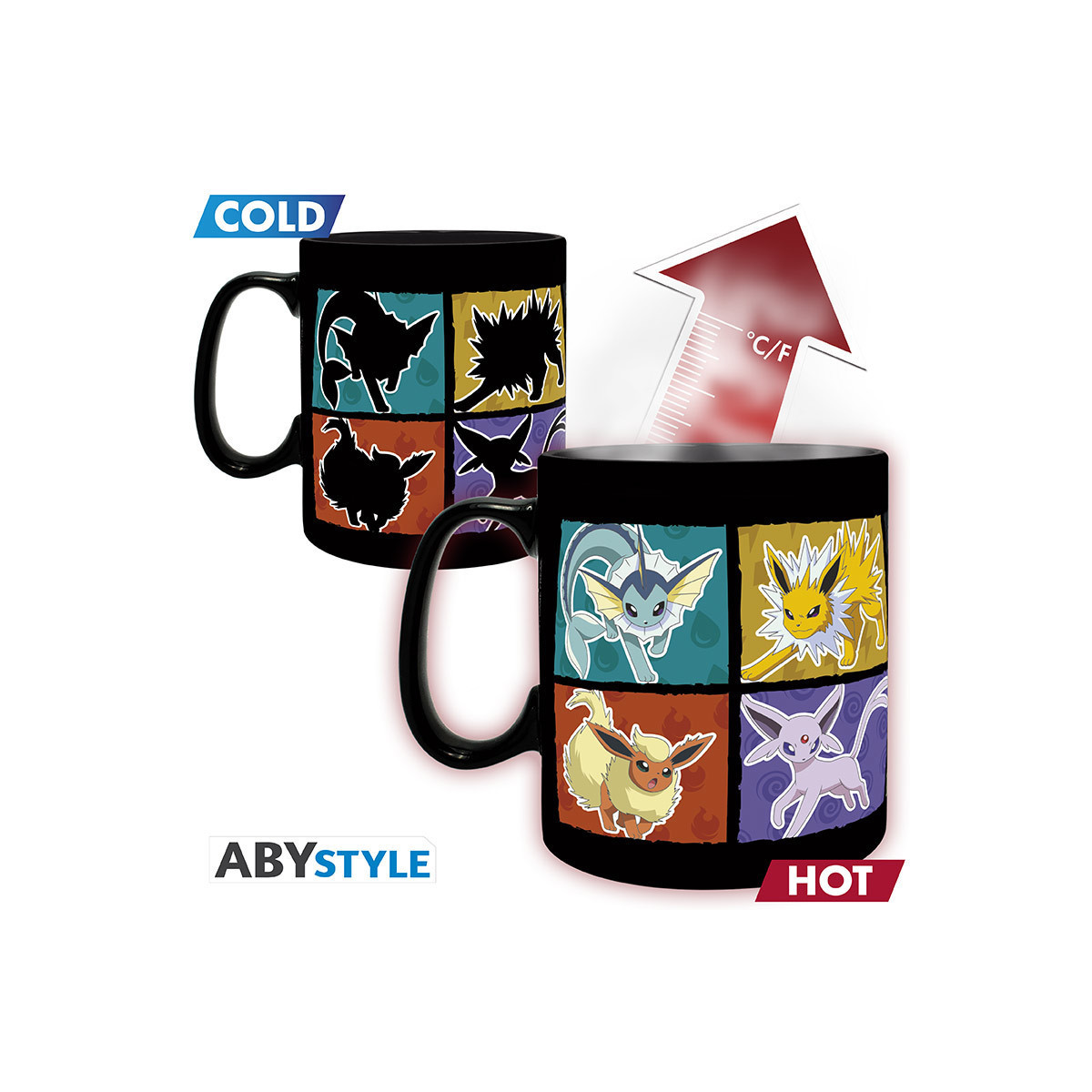 ABYstyle – Pokémon Thermoreaktive Tasse mit Évoli-Motiv