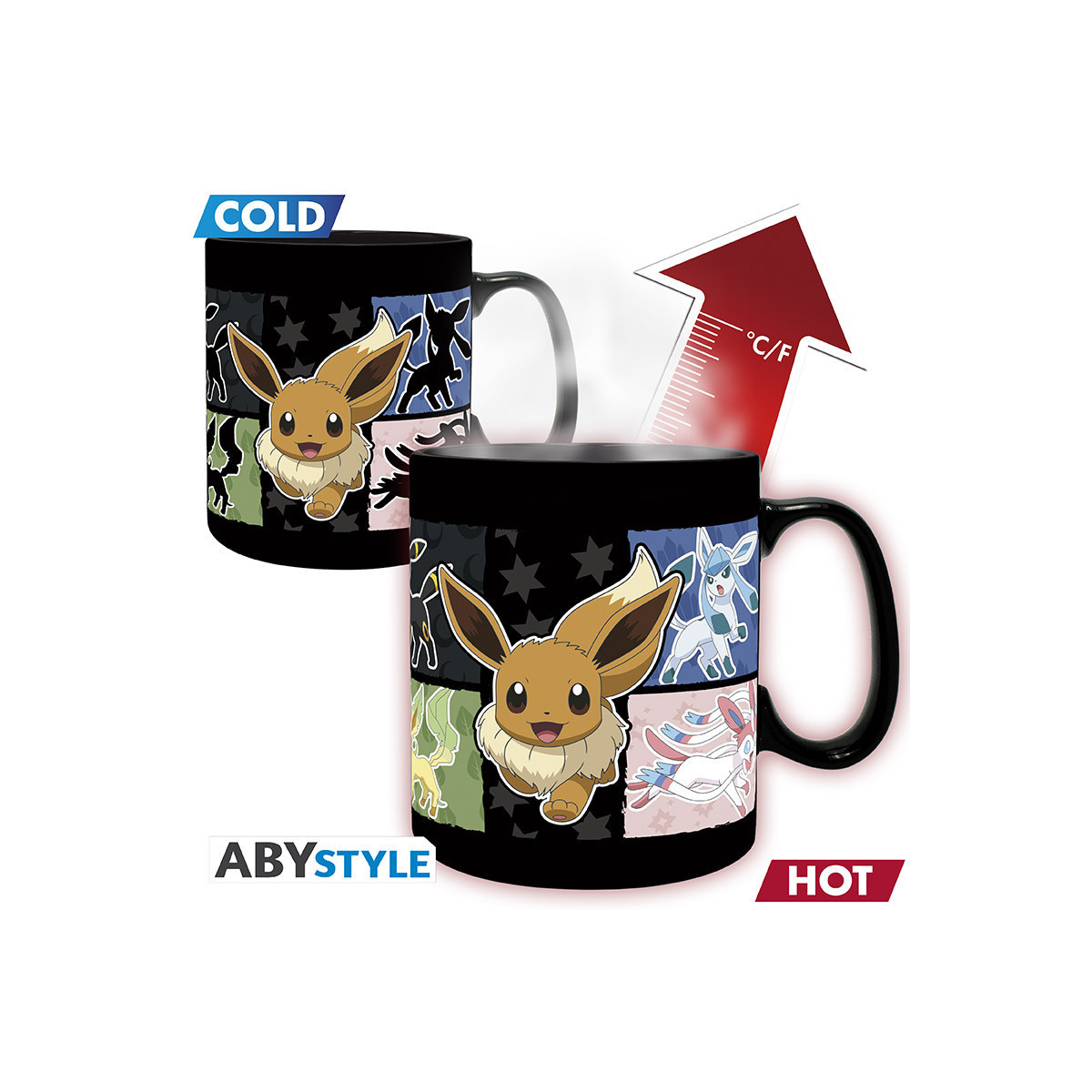 ABYstyle – Pokémon Thermoreaktive Tasse mit Évoli-Motiv