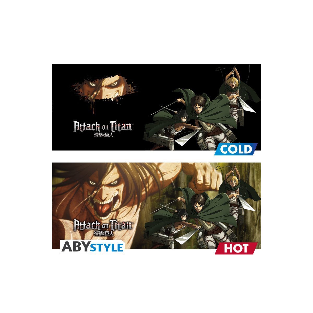 ABYstyle – ATTACK ON TITAN Thermoreaktive Tasse „Titan Eren S3“