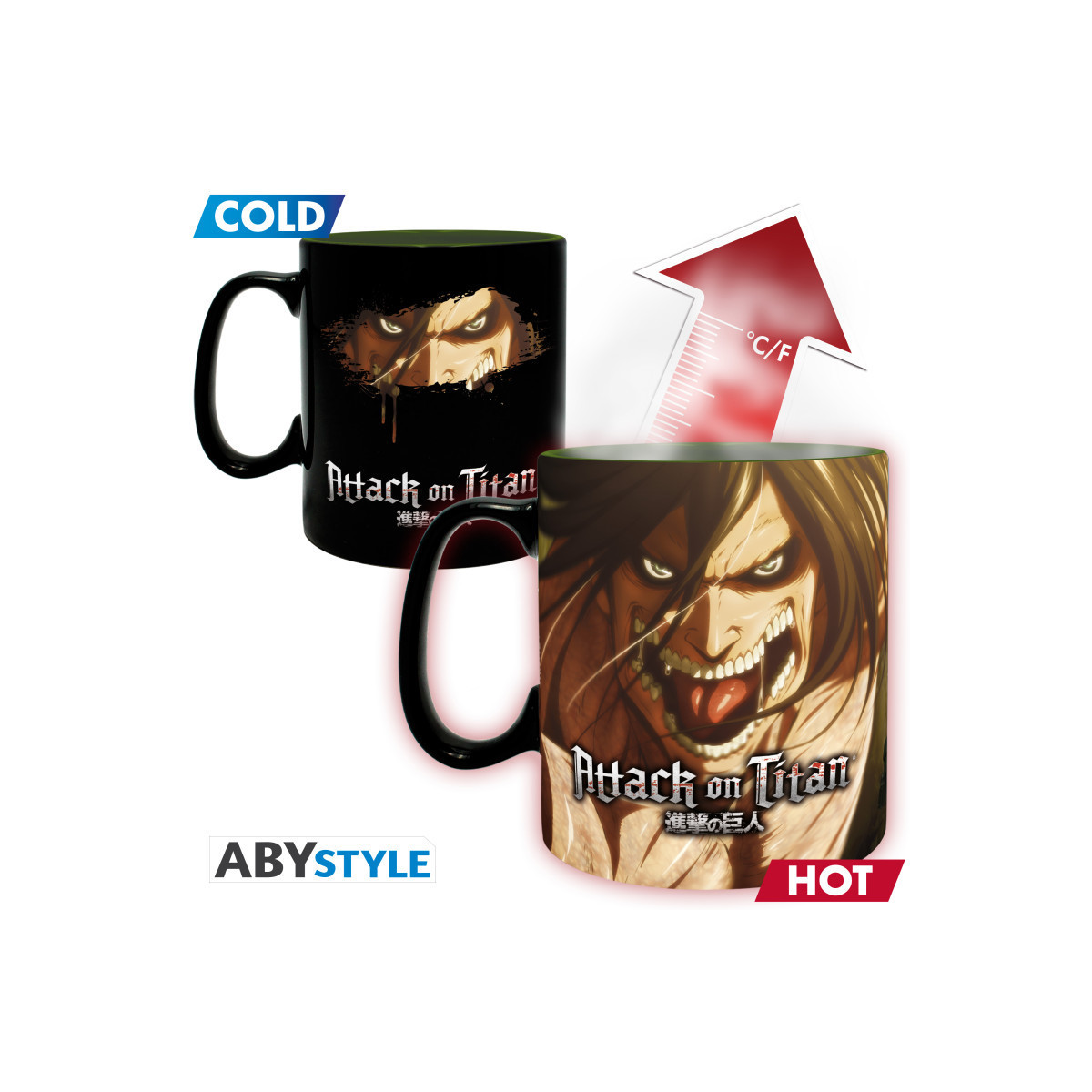 ABYstyle – ATTACK ON TITAN Thermoreaktive Tasse „Titan Eren S3“
