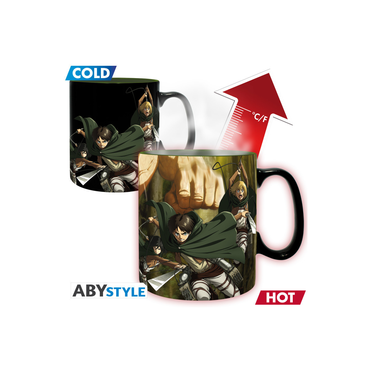 ABYstyle – ATTACK ON TITAN Thermoreaktive Tasse „Titan Eren S3“