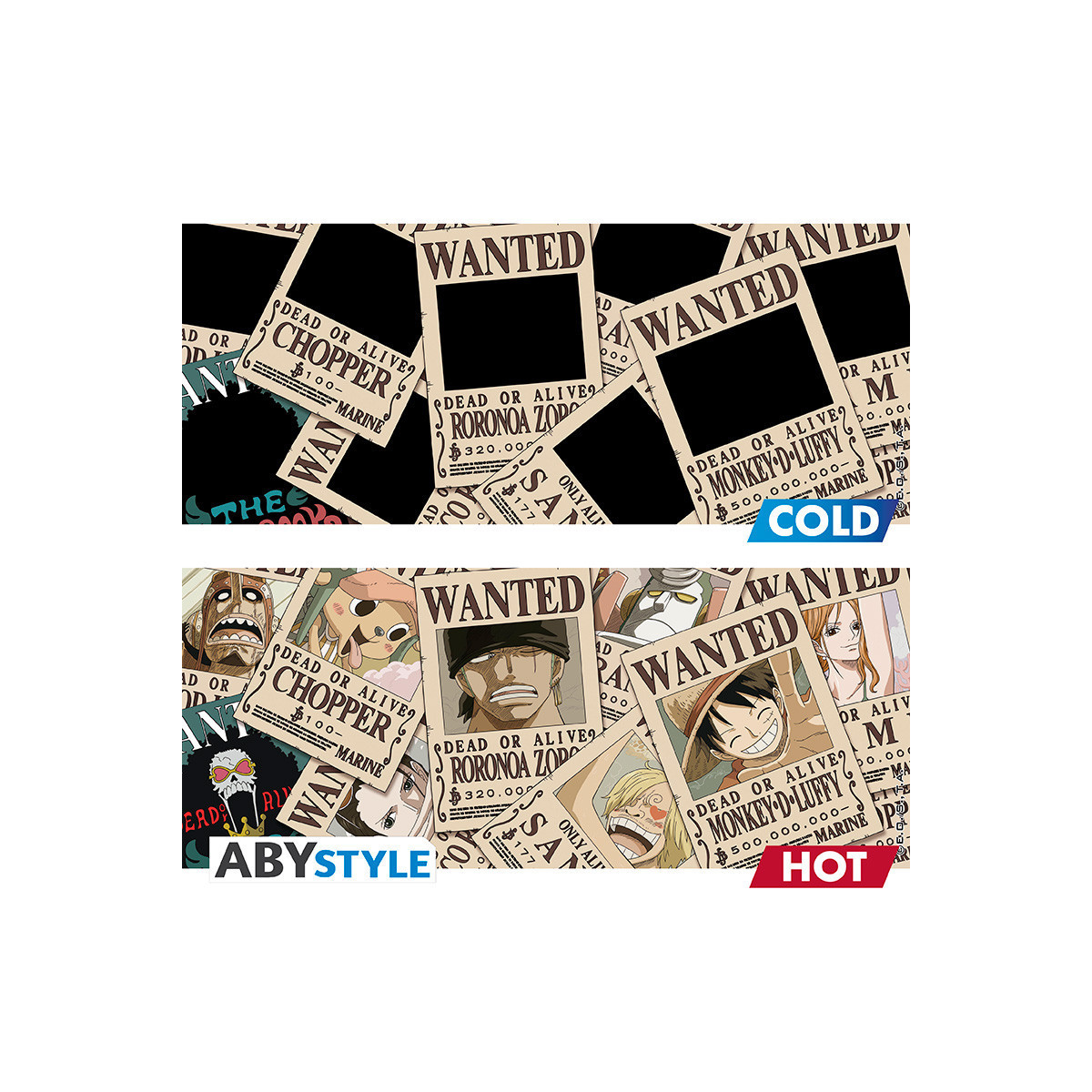 ABYstyle – One Piece Thermoreaktive Tasse „Wanted“