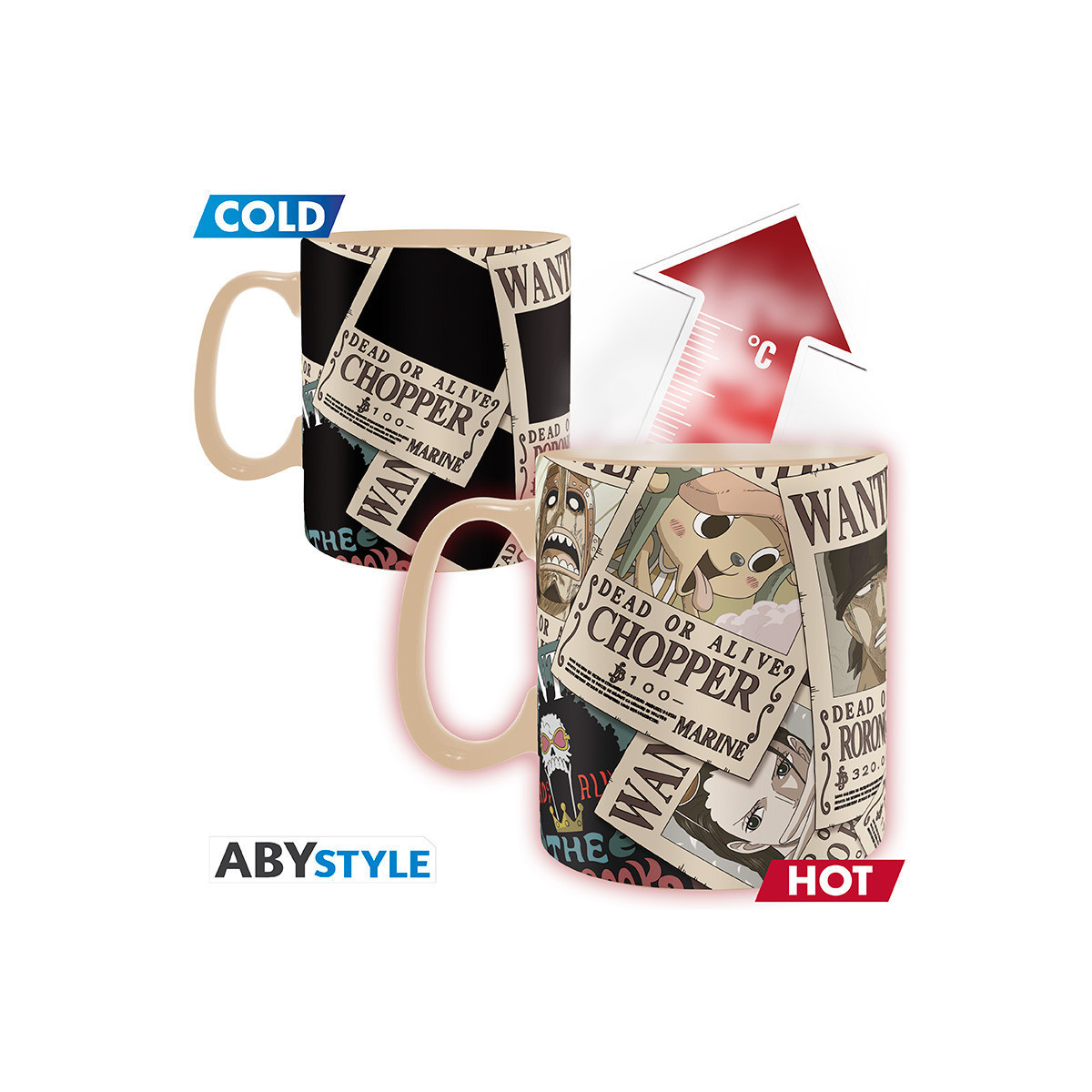 ABYstyle – One Piece Thermoreaktive Tasse „Wanted“