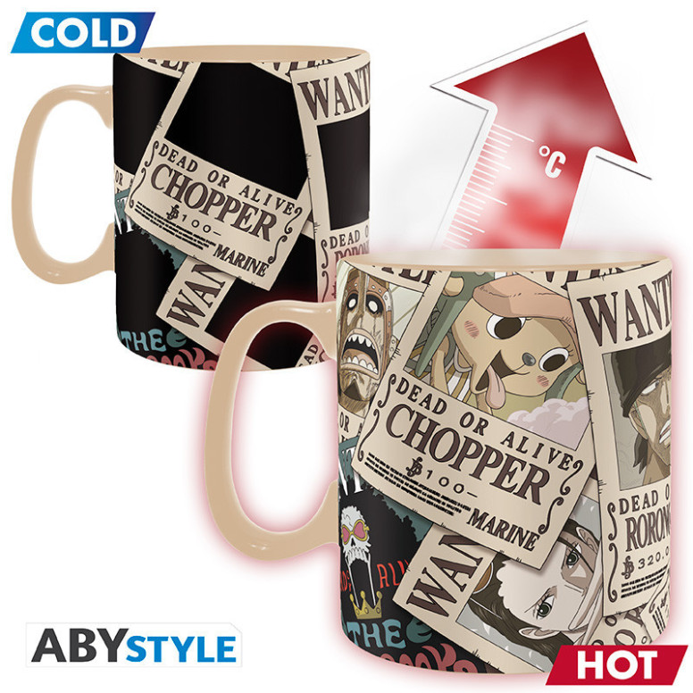 ABYstyle – One Piece Thermoreaktive Tasse „Wanted“