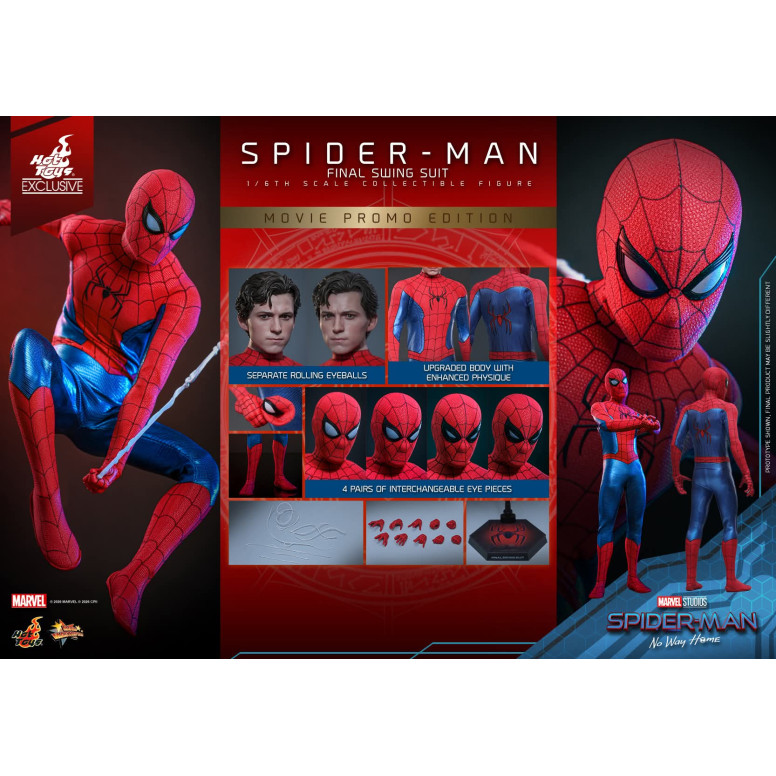 Hot Toys Exklusiv – Spider-Man (Final Swing Suit) (Movie Promo Edition) 1/6 MMS862 – Marvel's Spider-Man: No Way Home