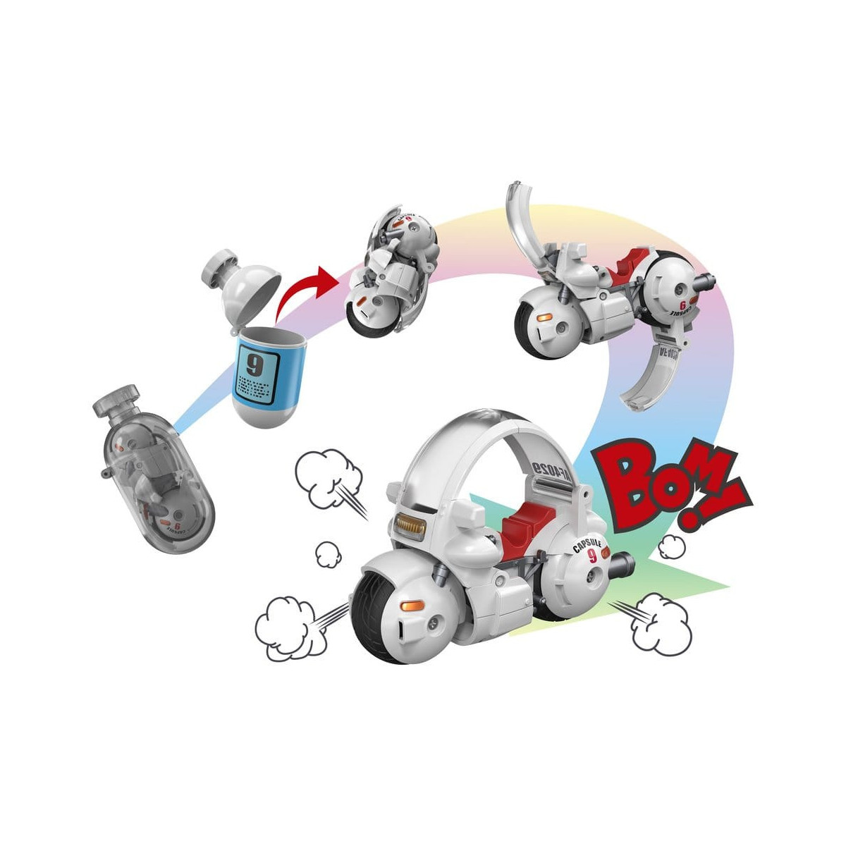 Tamashii Nations - Dragon Ball Z Changearts –  Hoi-Poi Nr. 9: Bulmas Motorrad