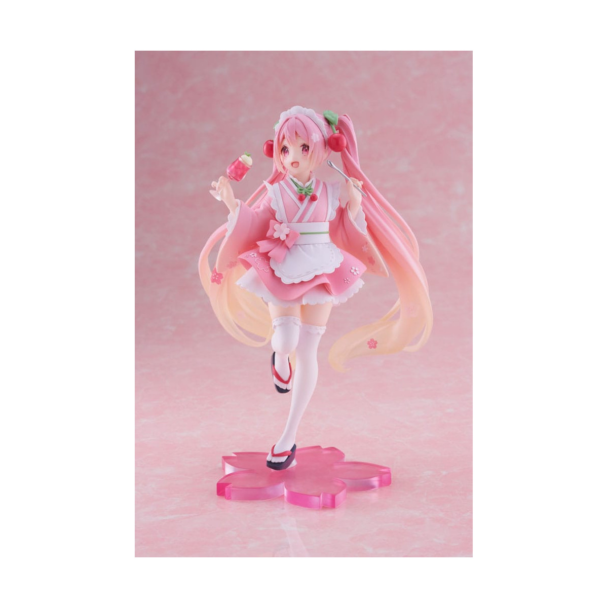 Taito AMP Fig – Hatsune Miku – „Newley Written“ Sakura Miku Japanese Cafe Ver. Neuauflage