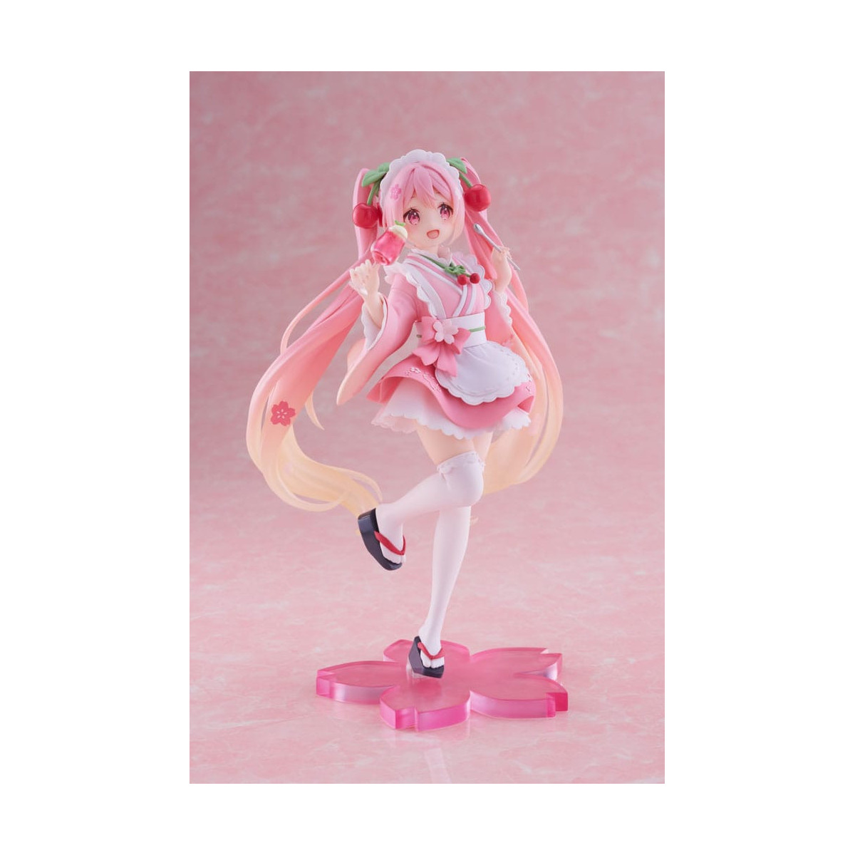 Taito AMP Fig – Hatsune Miku – „Newley Written“ Sakura Miku Japanese Cafe Ver. Neuauflage
