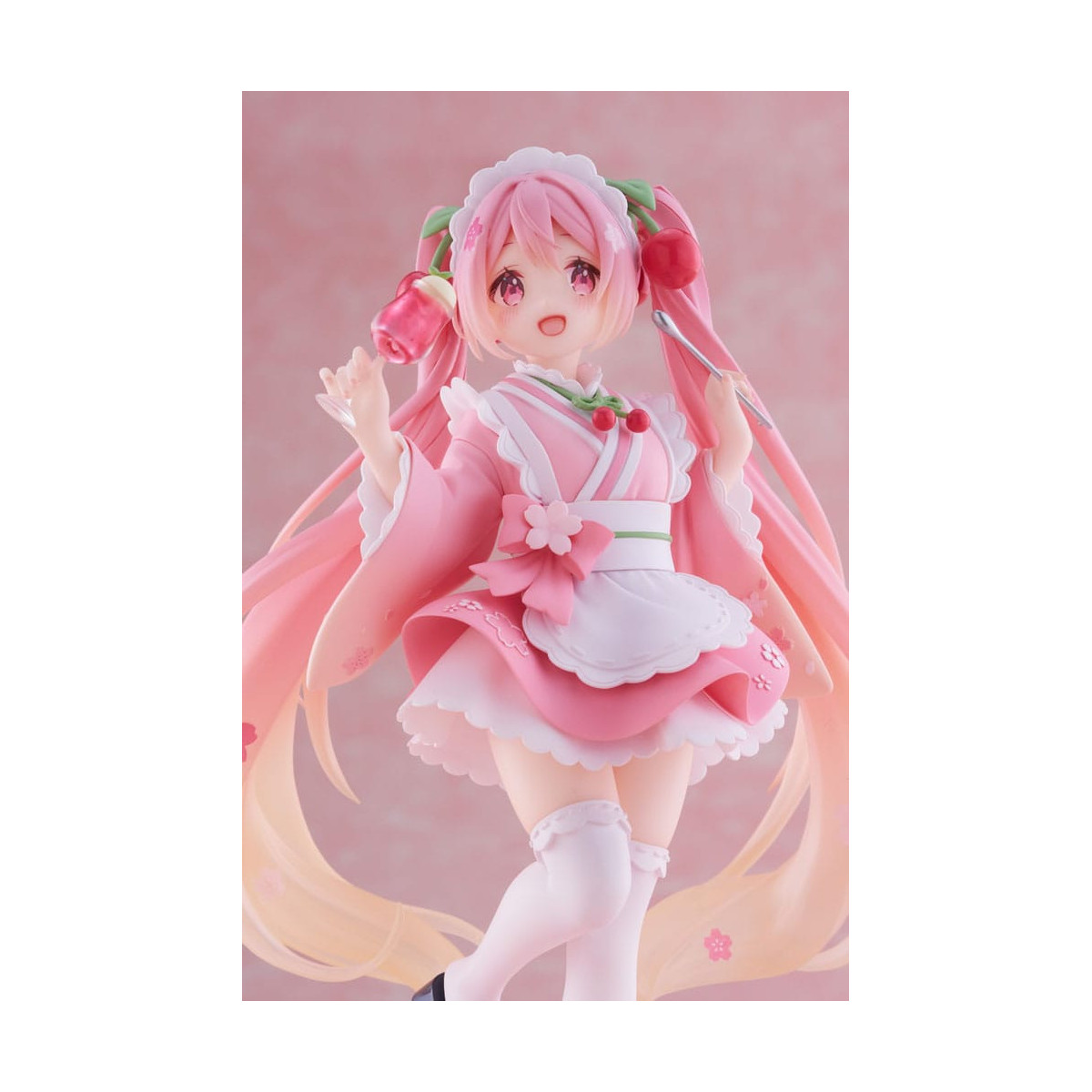 Taito AMP Fig – Hatsune Miku – „Newley Written“ Sakura Miku Japanese Cafe Ver. Neuauflage
