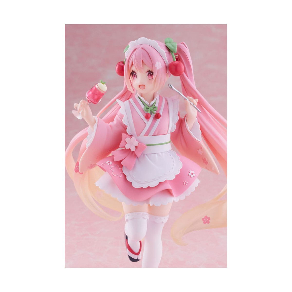 Taito AMP Fig – Hatsune Miku – „Newley Written“ Sakura Miku Japanese Cafe Ver. Neuauflage