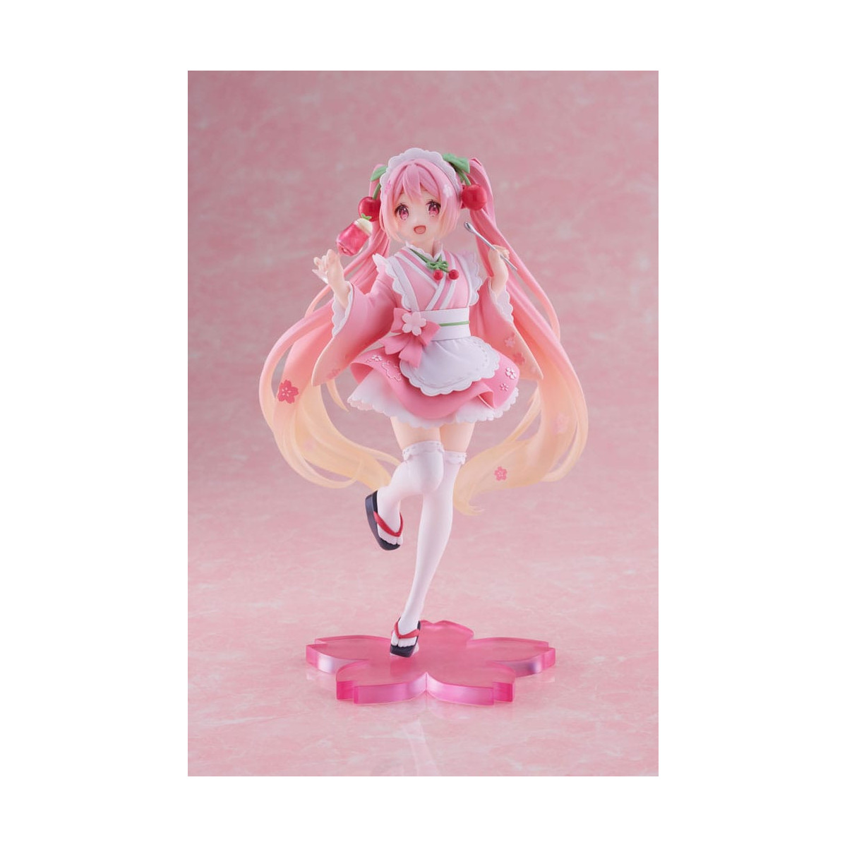 Taito AMP Fig – Hatsune Miku – „Newley Written“ Sakura Miku Japanese Cafe Ver. Neuauflage