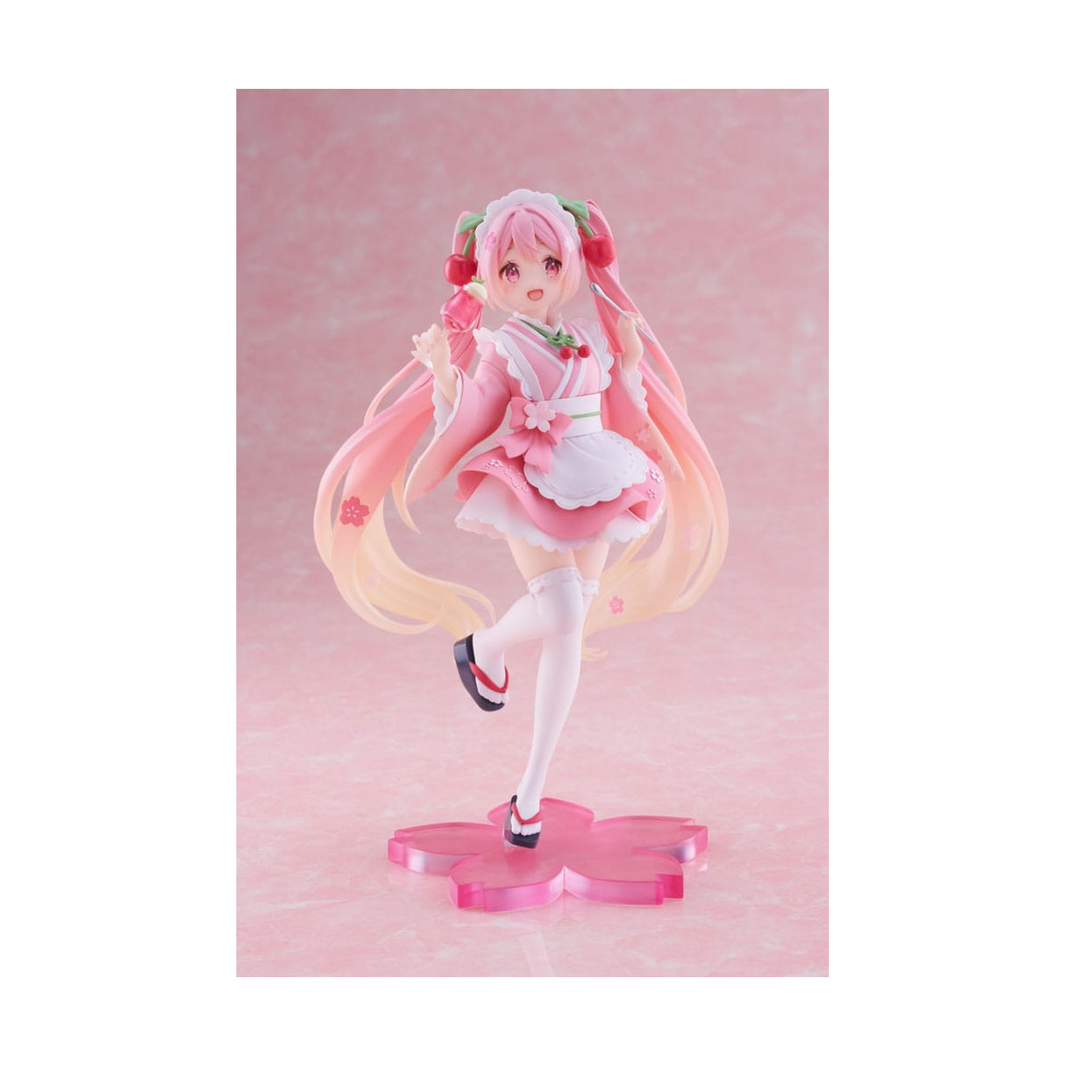 Taito AMP Fig – Hatsune Miku – „Newley Written“ Sakura Miku Japanese Cafe Ver. Neuauflage