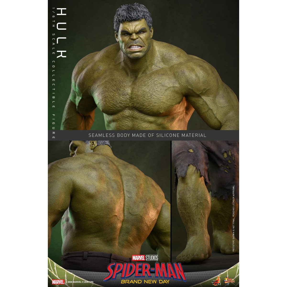 Hot Toys – „ Hulk “ im Maßstab 1:6, MMS905 – Marvel's Spider-Man: Brand New Day