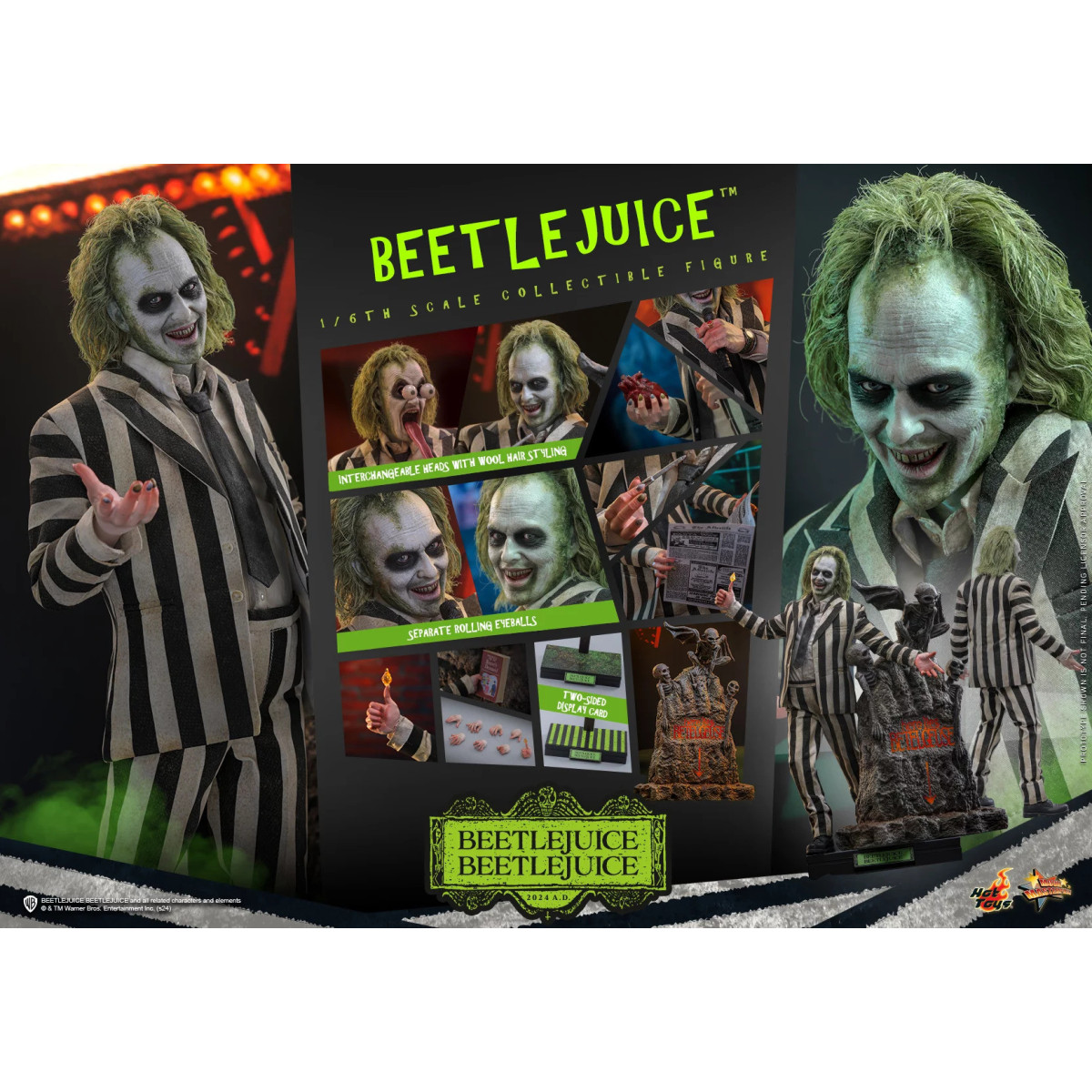 Hot Toys - Beetlejuice MMS 1/6 - Beetlejuice Beetlejuice Figur