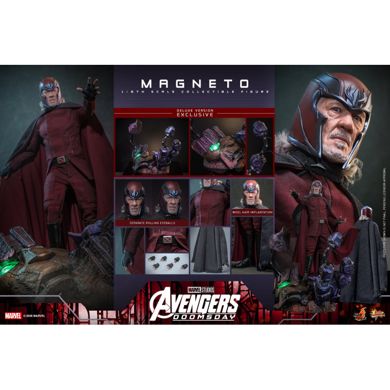 Hot Toys – Magneto Deluxe version MMS , Maßstab 1:6 – Avengers: Doomsday