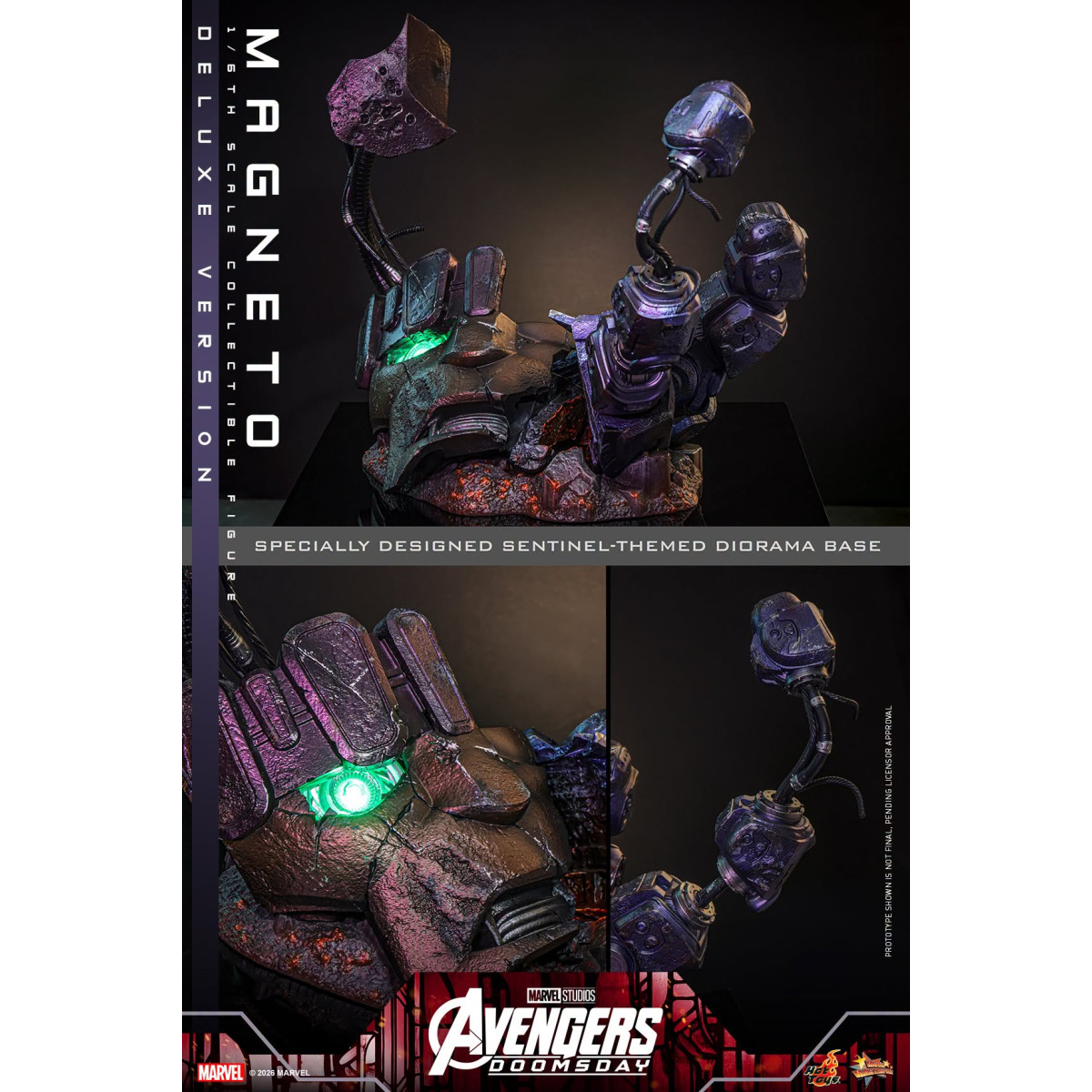Hot Toys – Magneto Deluxe version MMS , Maßstab 1:6 – Avengers: Doomsday