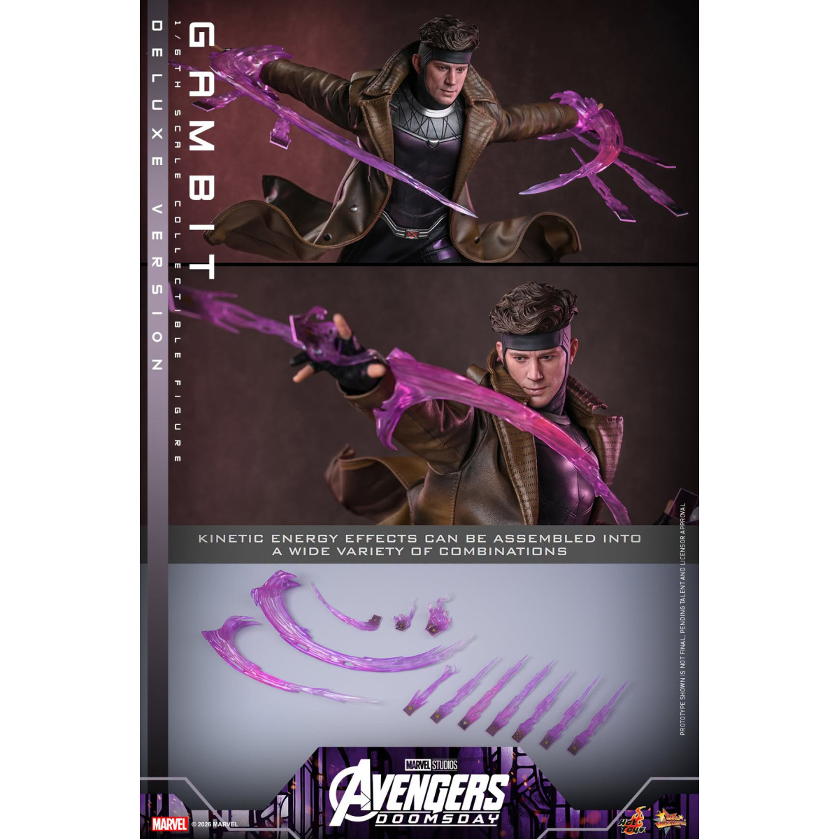 Hot Toys – Gambit Deluxe version MMS , Maßstab 1:6 – Avengers: Doomsday