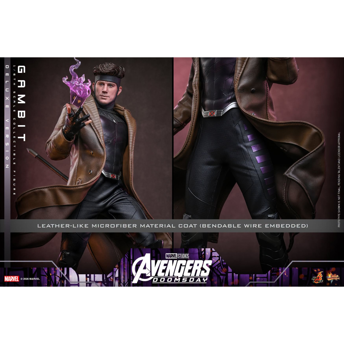 Hot Toys – Gambit Deluxe version MMS , Maßstab 1:6 – Avengers: Doomsday
