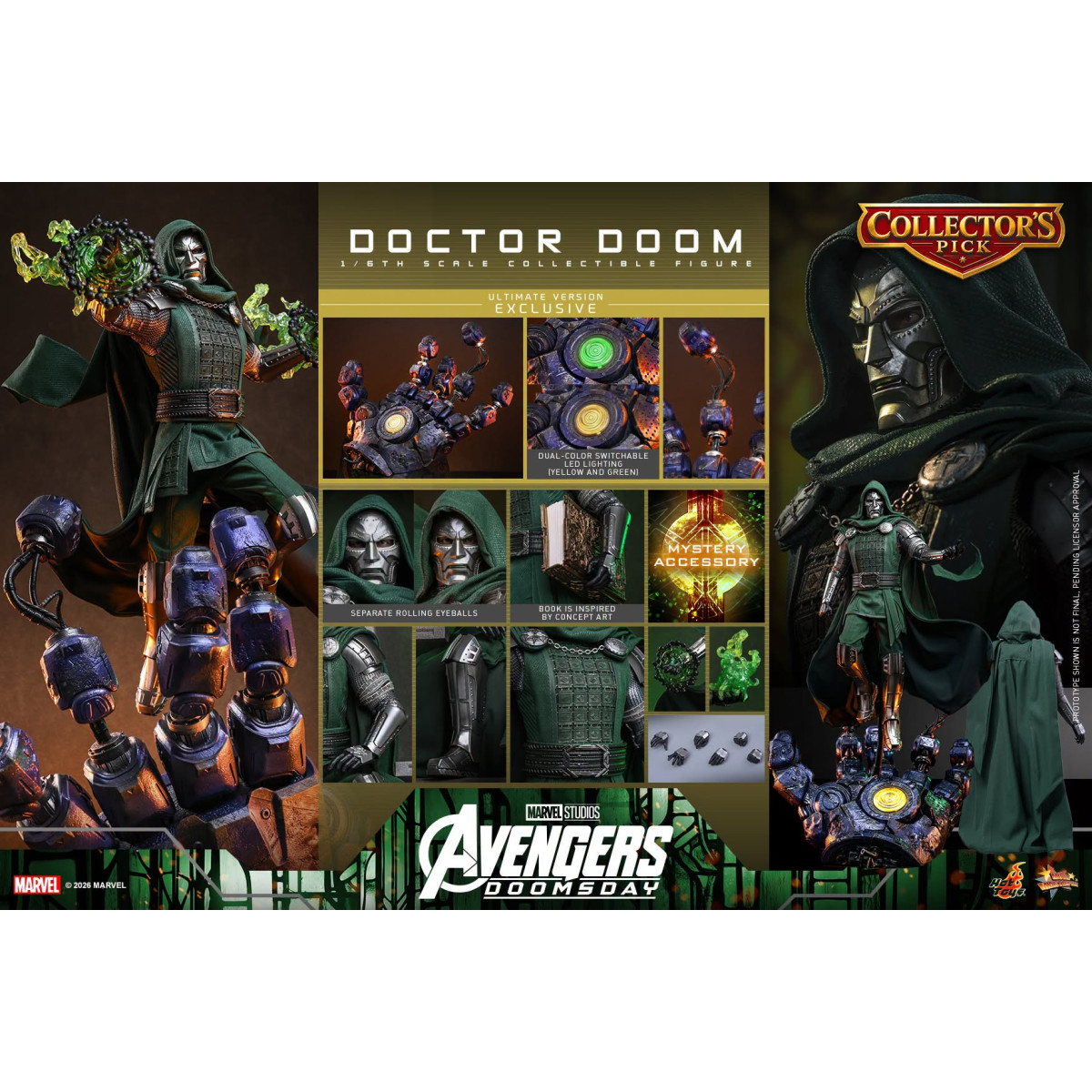 Hot Toys – Doctor Doom, Ultimate-Version MMS907, Maßstab 1:6 – Avengers: Doomsday